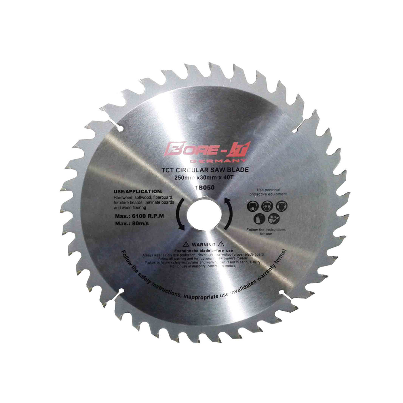 Bore-it - Circular Saw Blade - 250mm X 40t X 30/20/16b - 3 Pack