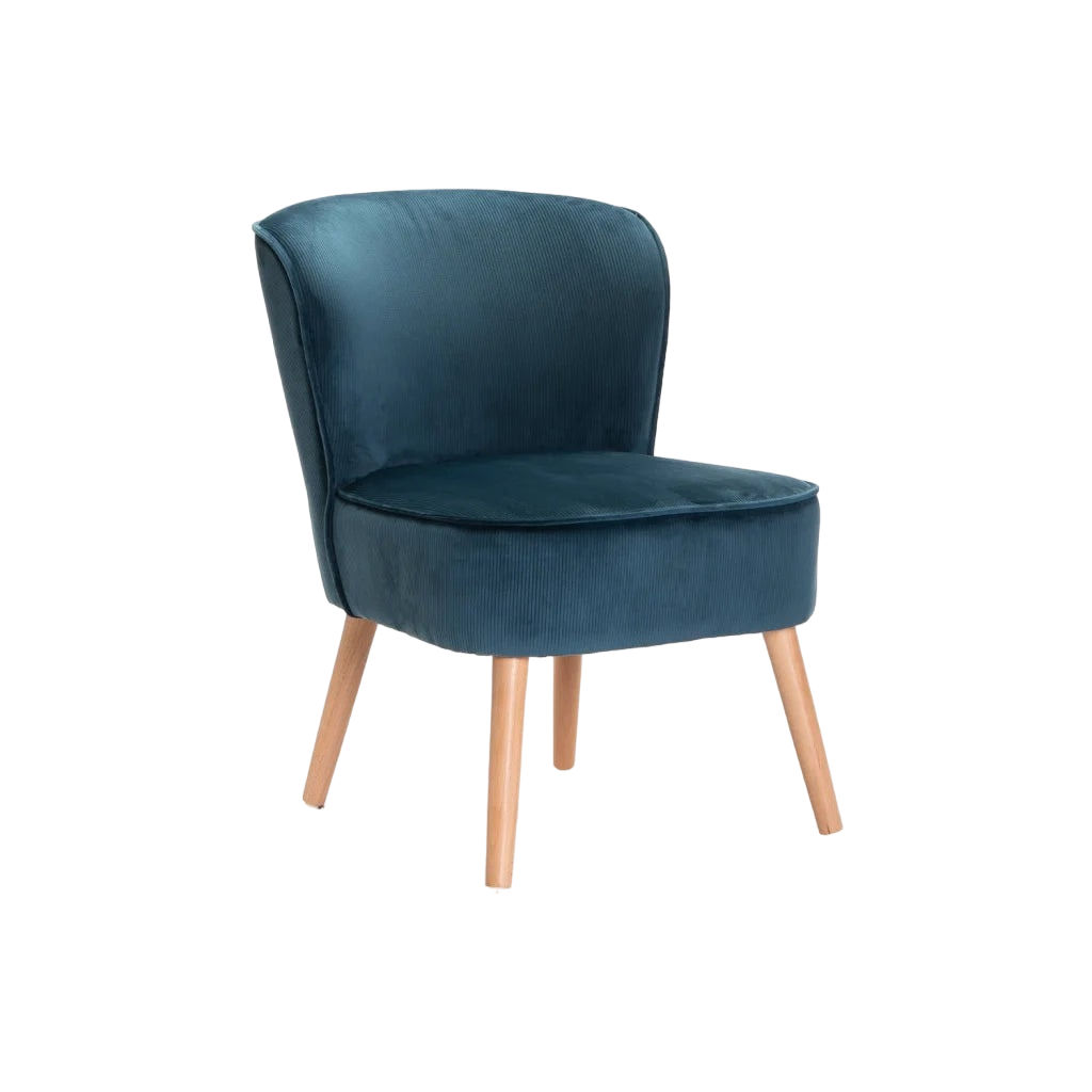 Vividitto - Indira Velvet Chair - Petrol Blue