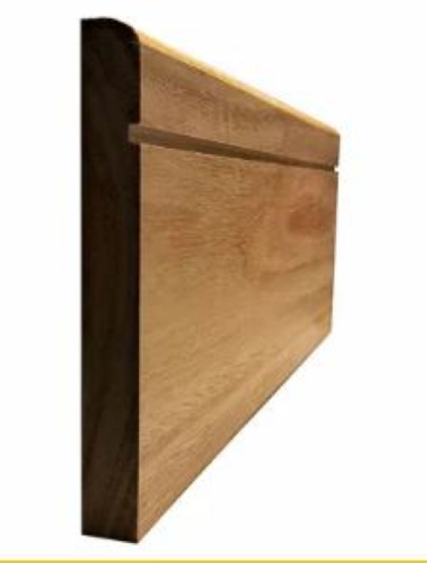140 x 18 Hardwood SKIRTING Bullnose With 5mm Shadowline