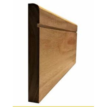 140 x 18 Hardwood SKIRTING Bullnose With 5mm Shadowline
