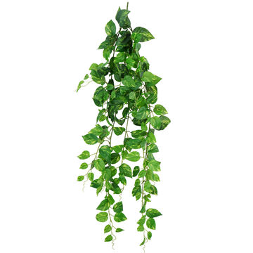 HouzeComfort Artificial Hanging Pothos Devils Ivy Planter and Decor Plant