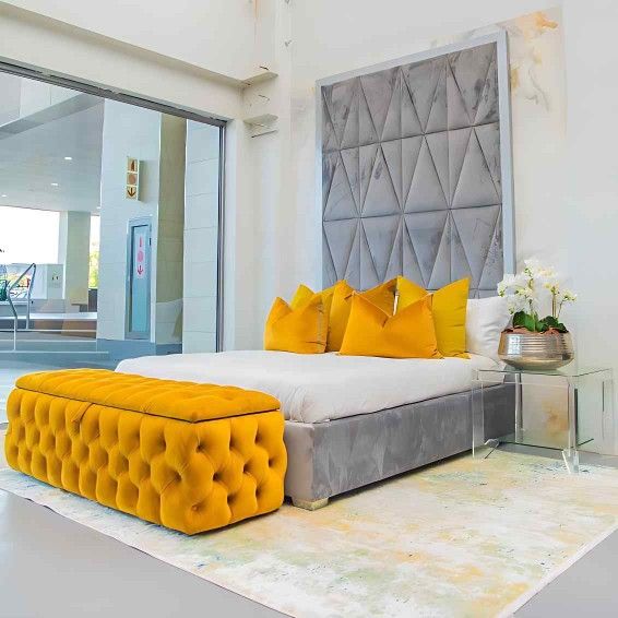 Mival Exclusive extra length headboard Bed - Queen