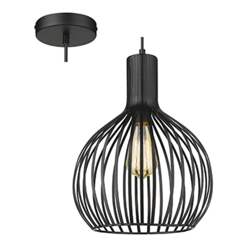 Pendant Light 1 X E27 Black Radiant Lighting