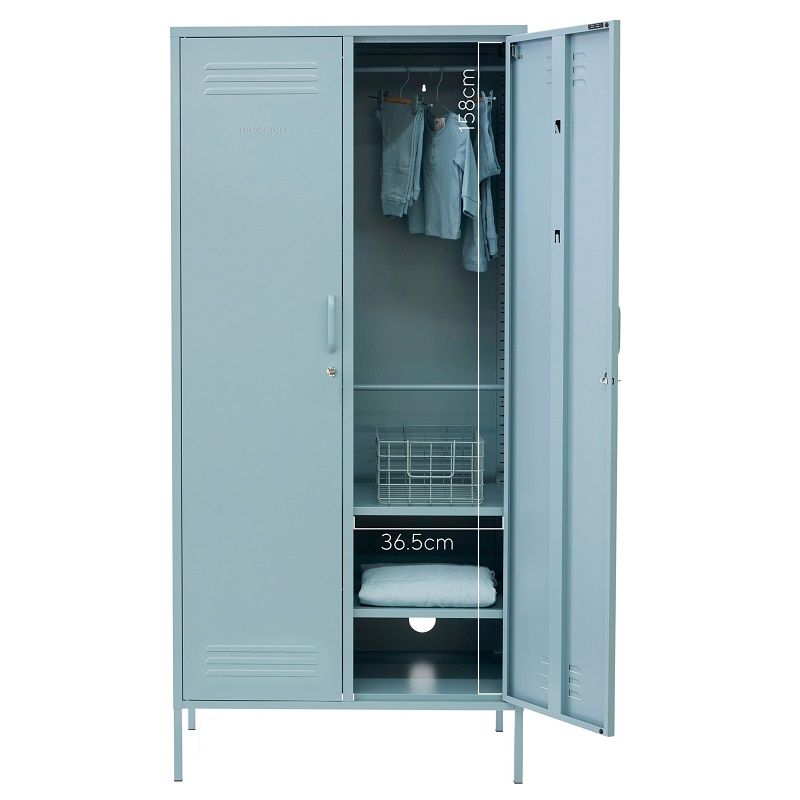 Steel Swing Door Twinny Wardrobe Storage Cupboard Locker