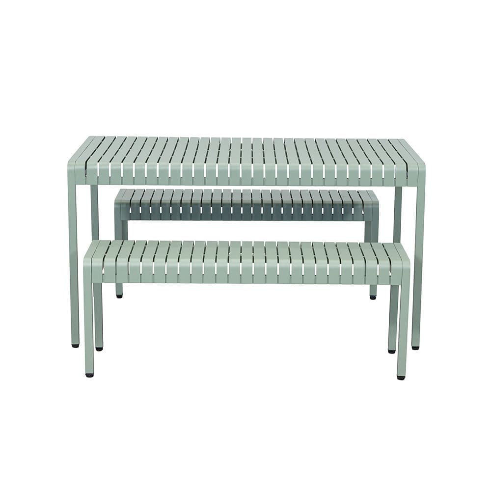 Aluminium Table 2 Benches outdoor dining set