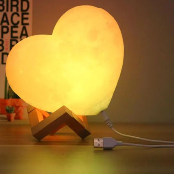 3D Heart Moon Lamp 20CM