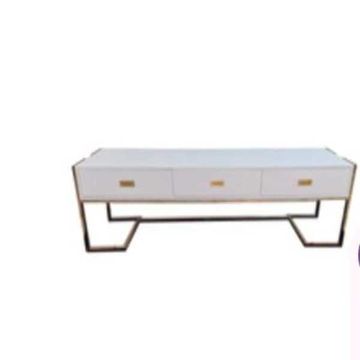 Avril  TV stand  is made of high quality wood with gold decorations