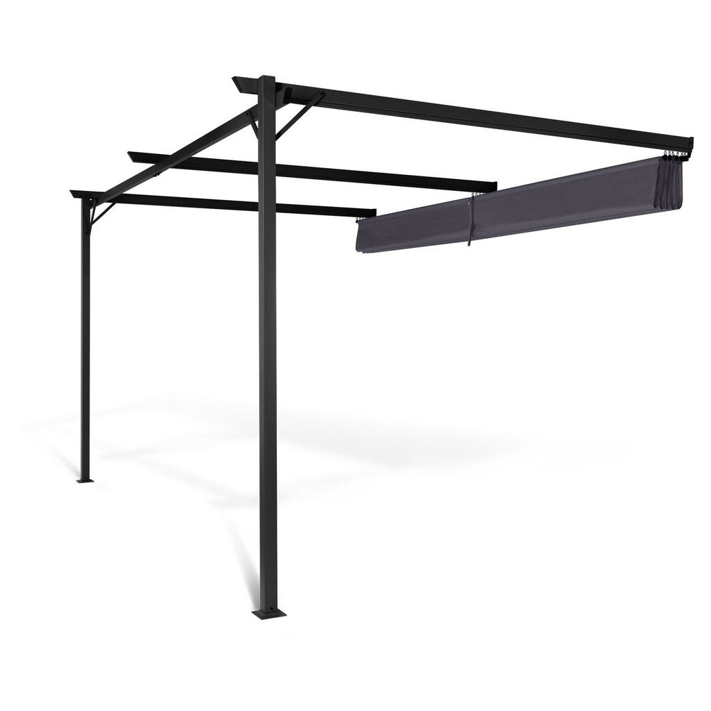 Skyline Wall Mounted Pergola - 3x2.7m - Grey - Fine Living