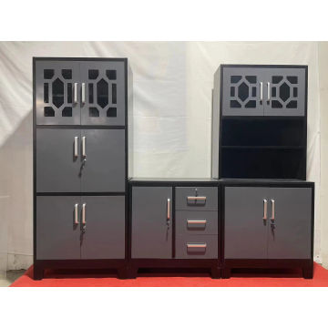 QandAHome-Metal Kitchen Unit - Grey
