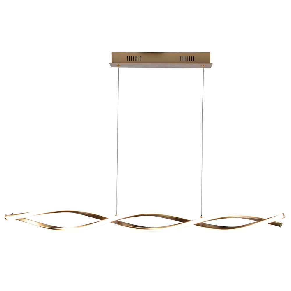 Cresting Wave Pendant Gold & White LED 24w 4000K