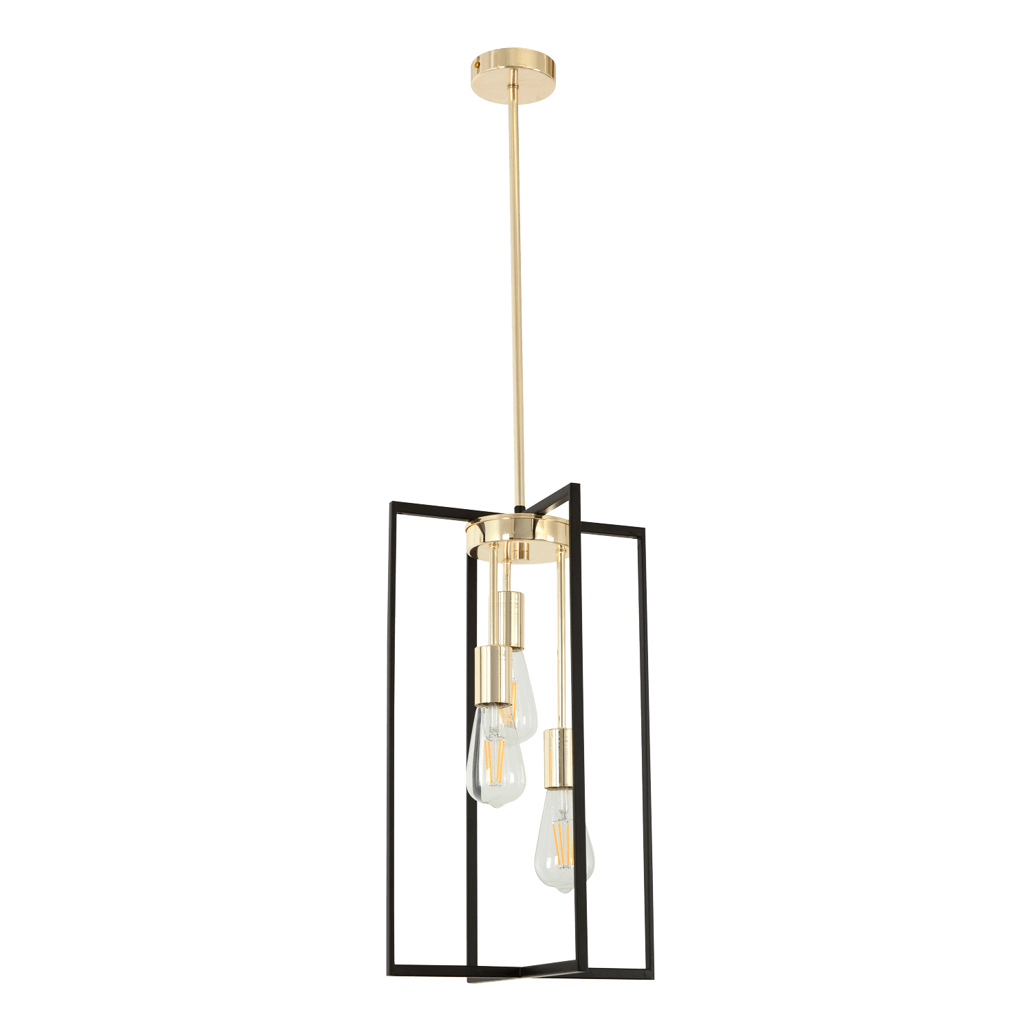 Zebbies Lighting Sia Champagne Gold and Black Pendant
