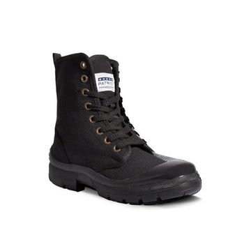 PATRIOT Black Canvas Security Boot Soft Toe ( UK Size 9 )