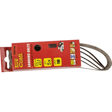 Tork Craft - 5 Piece - Powerfile Sanding Belt - 100 Grit - 2 Pack