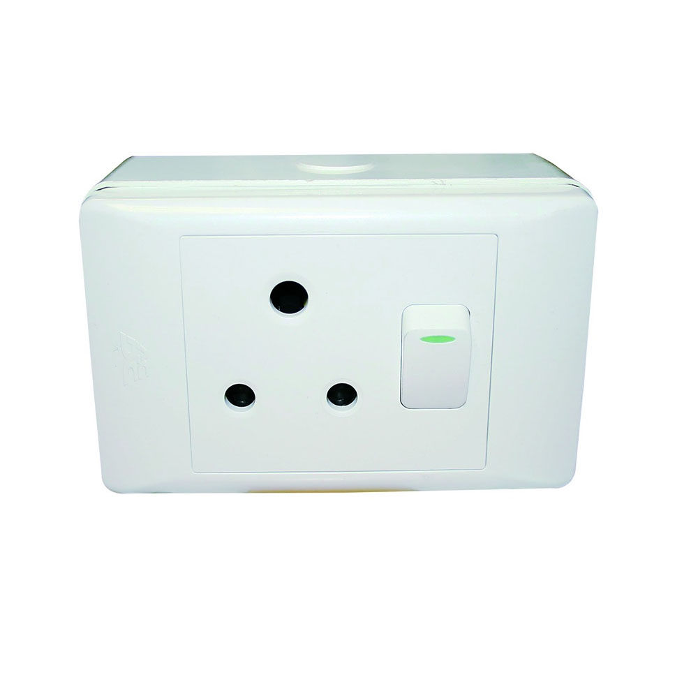ACDC - 1x16a Sw Socket Outlet 4x2 C/W Surface Box