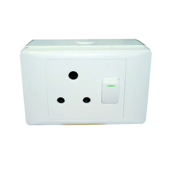 ACDC - 1x16a Sw Socket Outlet 4x2 C/W Surface Box