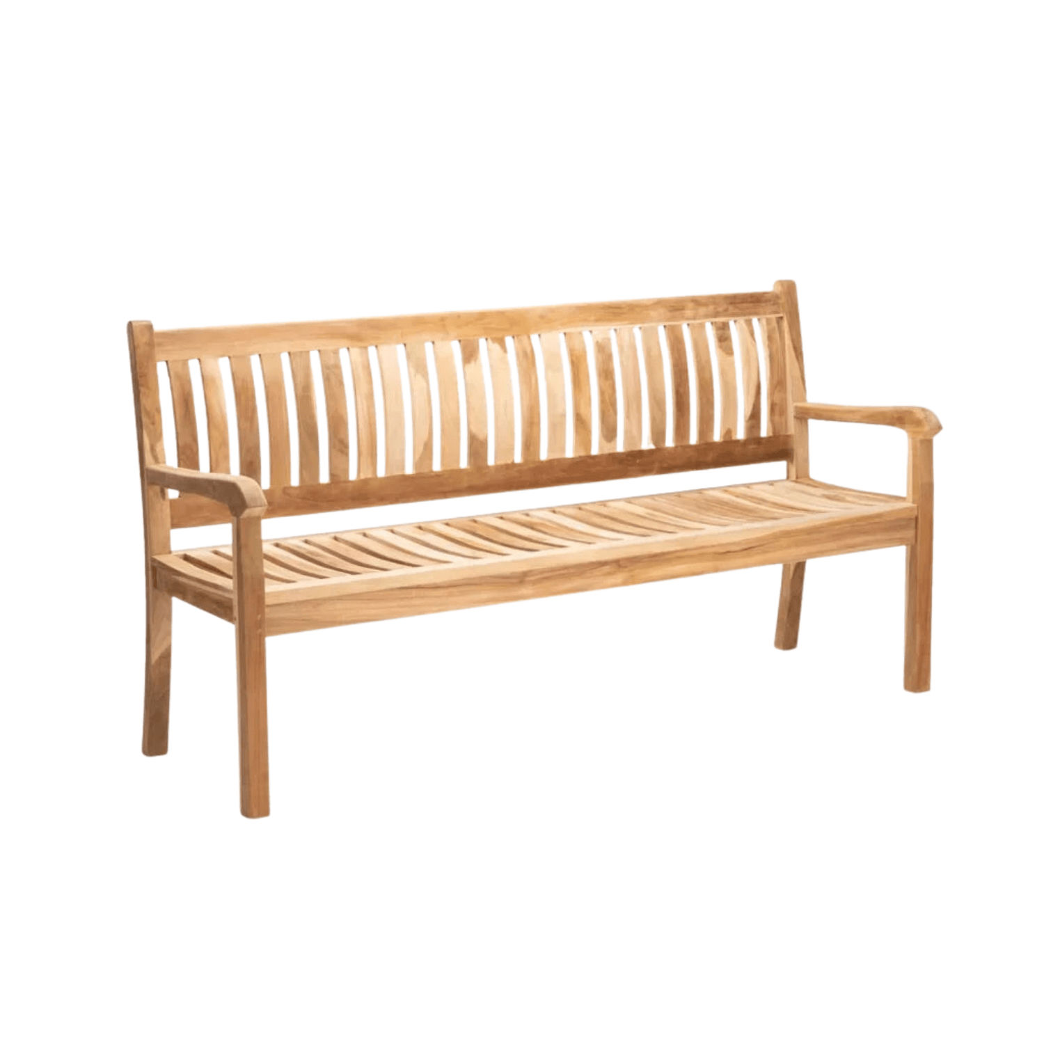 Solid Teak 3-Seater Outdoor Garden Bench