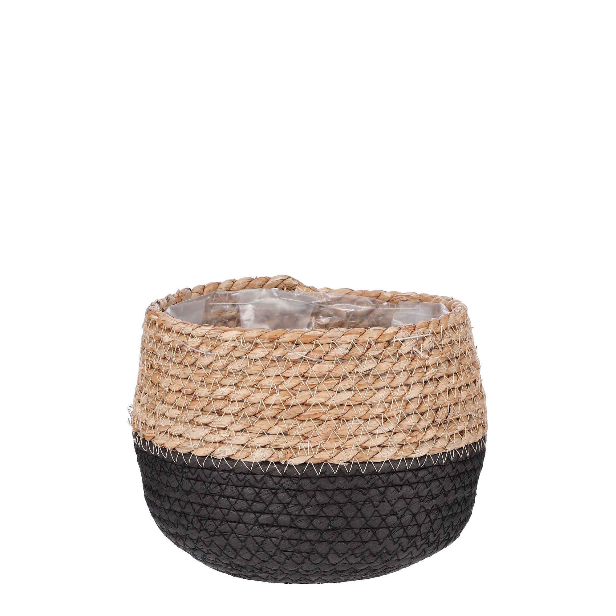Jorck basket round black - h15xd18cm