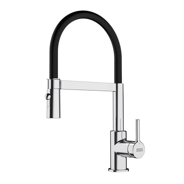 Franke Lina Semi-Pro Chrome/Black Mixer BY WOODLY