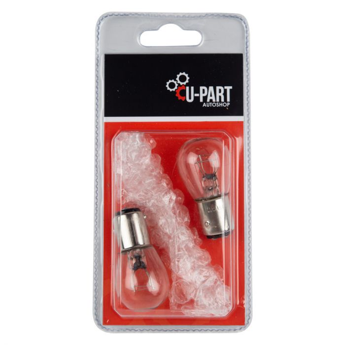 U-Part - Globe - Double Filament - Model G1034X2 - 12V - Bulk Pack of 15