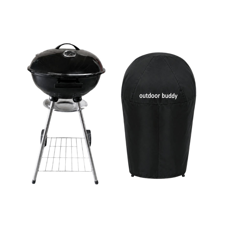 BraaiBoss 46cm Charcoal Kettle Braai with Thermometer & Protective Cover