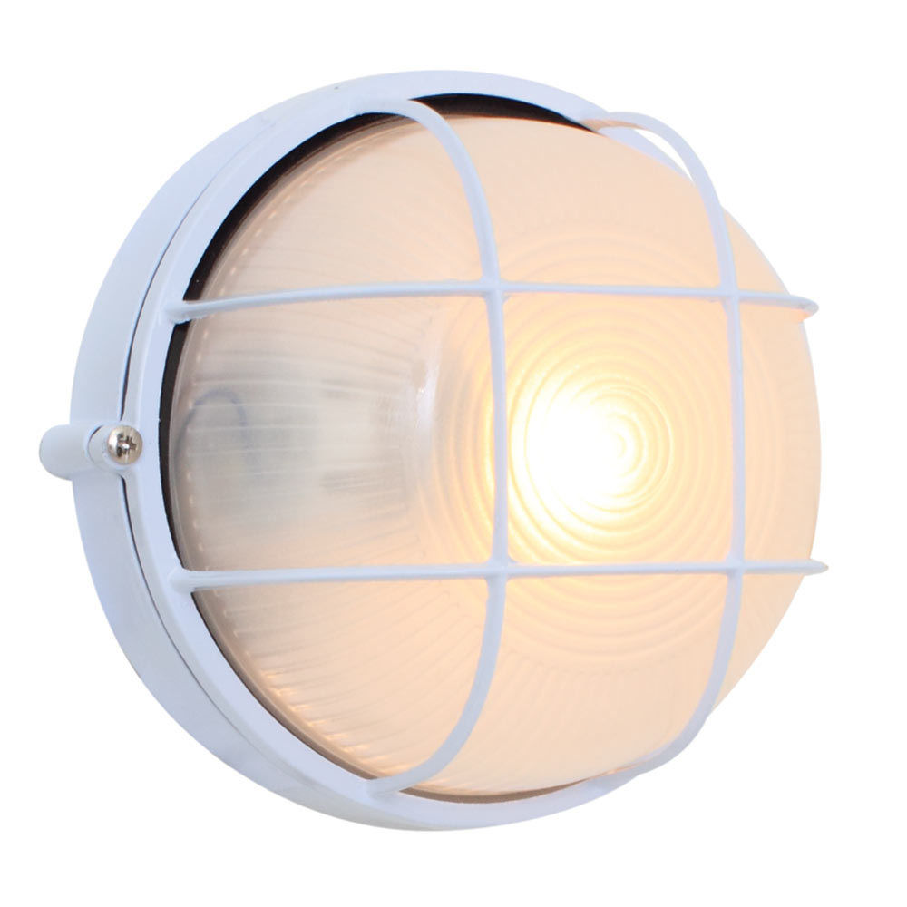 Eurolux - Round - Small Grid - Bulk Head - 180mm - White - 4 Pack