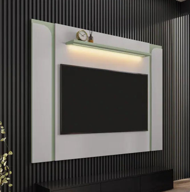 Maresias 1 Shelf TV Panel-Off White/Pistachio
