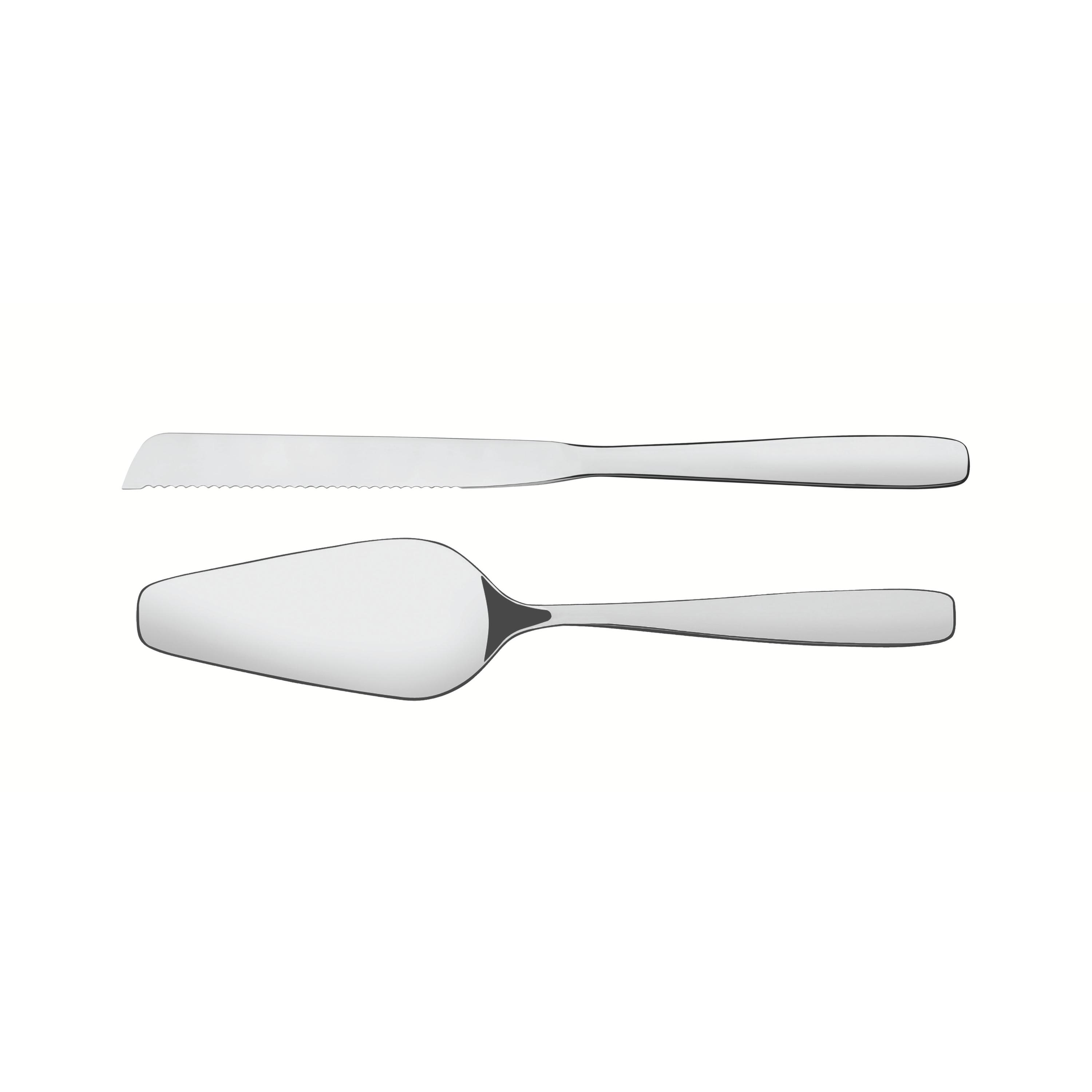 Tramontina 2 Piece Cake Set - Stainless Steel, Essentials Range, Dishwasher Safe