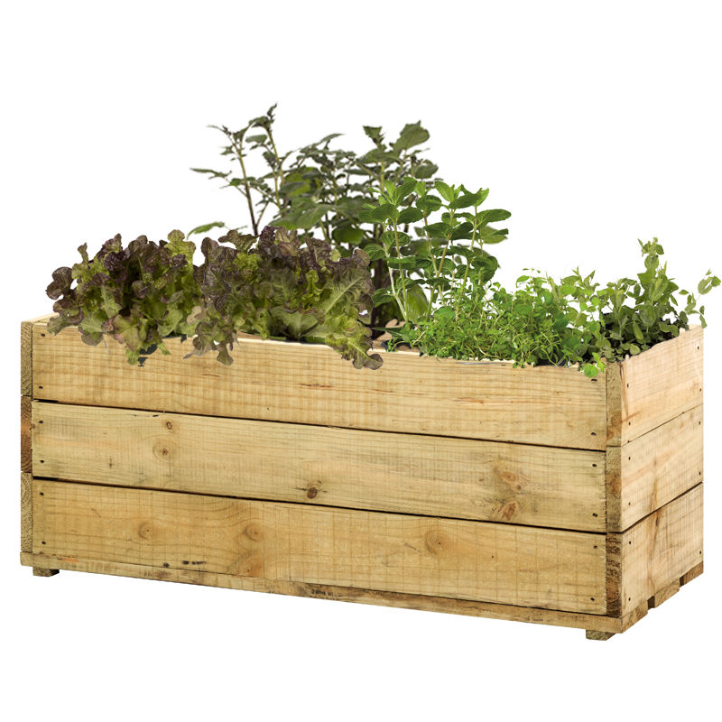 Artisanal Wooden Planter Box - Large