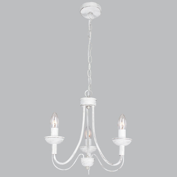 Metal Chandelier with Alabaster Glass