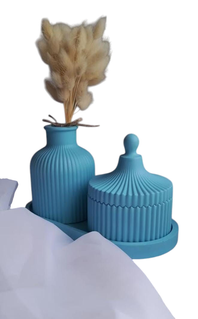 3-Piece Stripe Jar Set