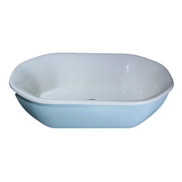 Geminus Duck Feather Blue / Gloss White Counter Top Basin