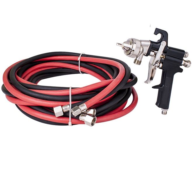 Aircraft Spray Gun And 7.5M Hose for Paint Pots No Cup Pq2 2.2mm