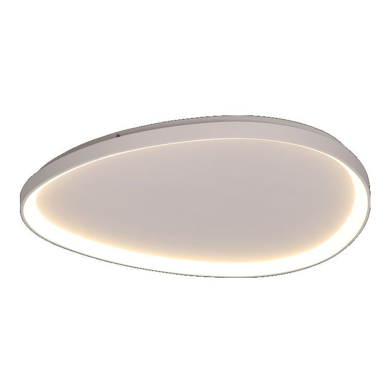 230v 60W LED Large Ovoid White 80cm Framed Ceiling Fitting