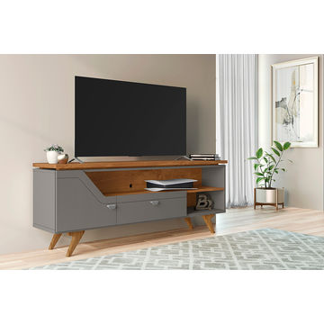 Rack Seville Plasma Stand -Titanium/Natural