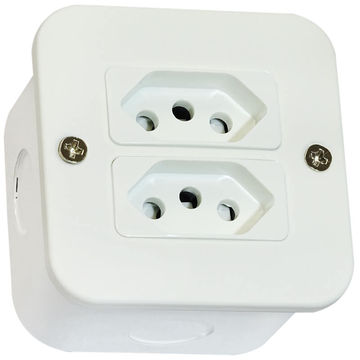 White Industrial V-Slim Socket Outlet (VCM1288WT) - Veti
