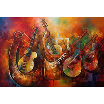 Canvas Wall Art - Instruments Unity By Chromatic Harmony Acrylic  - A1661 - [120 x 80 cm]