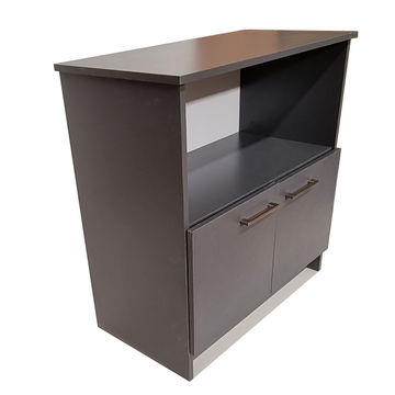 Oxford 2 Shelf,2 Door Book/Filing Cabinet 60cm - Storm Grey