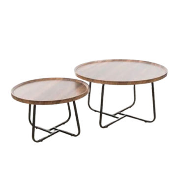 Wooden Round\ Coffee Table