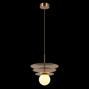 230v 7W LED Trio Golden Disc Pendant