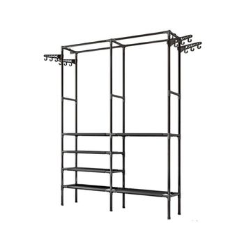 Heavy Duty Wardrobe Organizer for Clothes and Shoes - Black