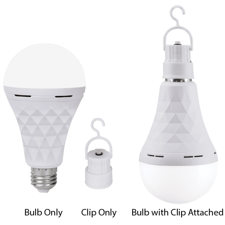 A80 LED Emergency Rechargeable Bulb     With Clip and Switch