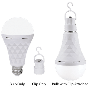 A80 LED Emergency Rechargeable Bulb     With Clip and Switch