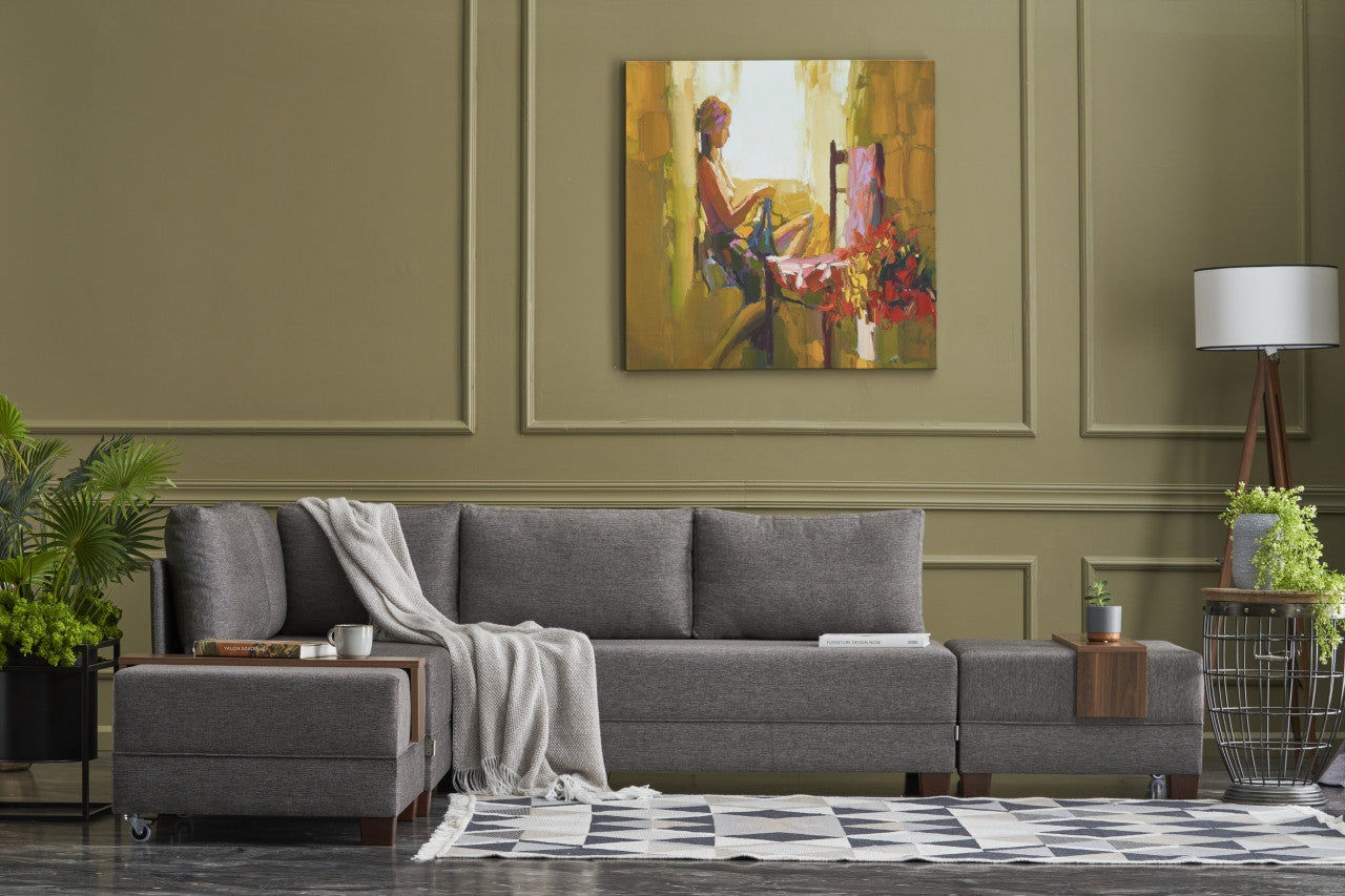 Fly Corner Sofa Bed Left - Grey