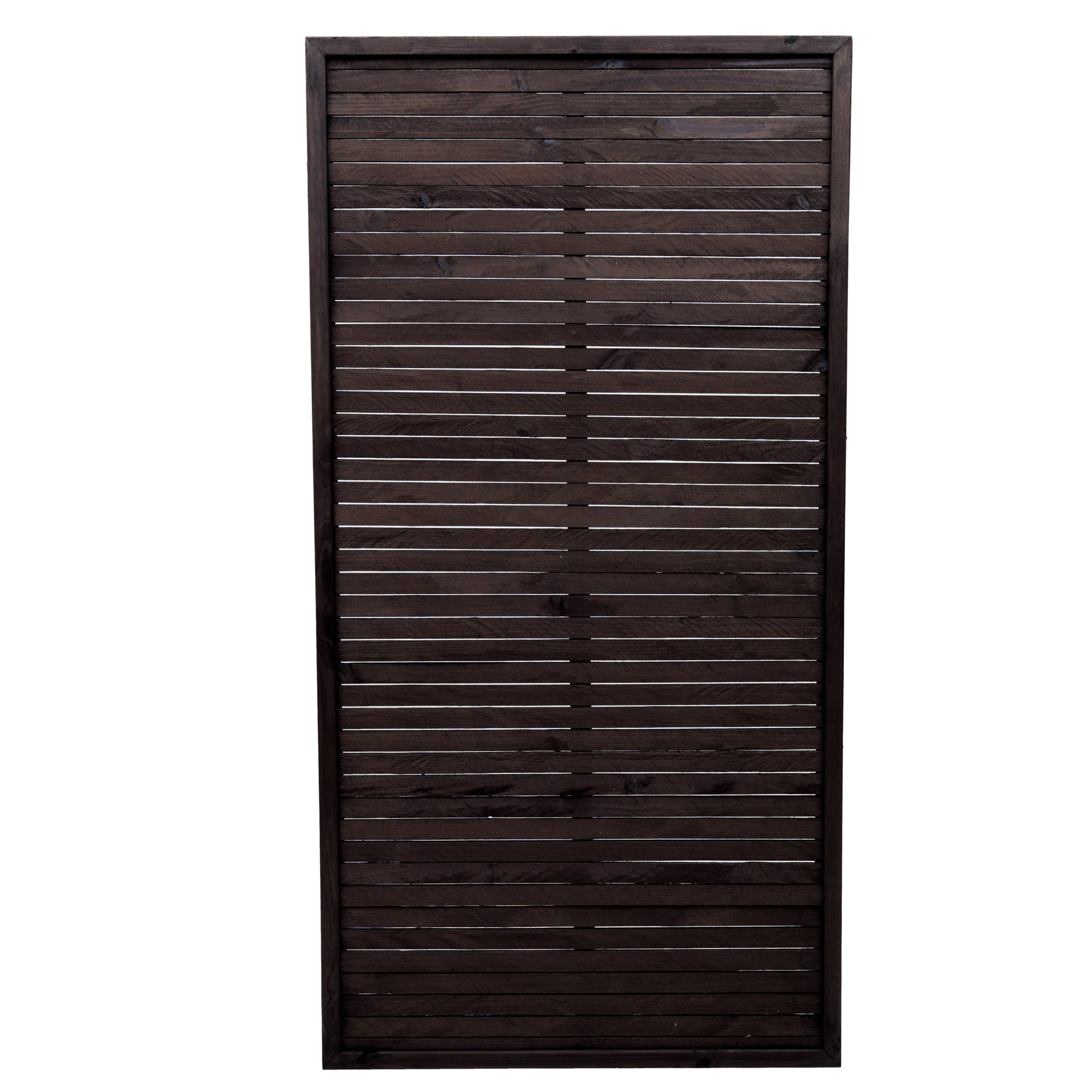 Wooden Framed Trellis Emily Panel 1800 x 900mm Black(Horizontal Slats)