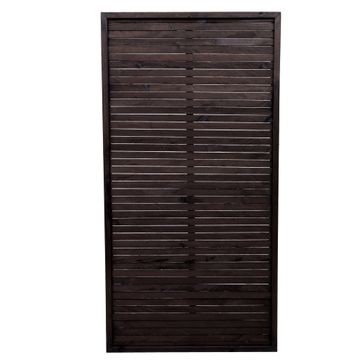 Wooden Framed Trellis Emily Panel 1800 x 900mm Black(Horizontal Slats)