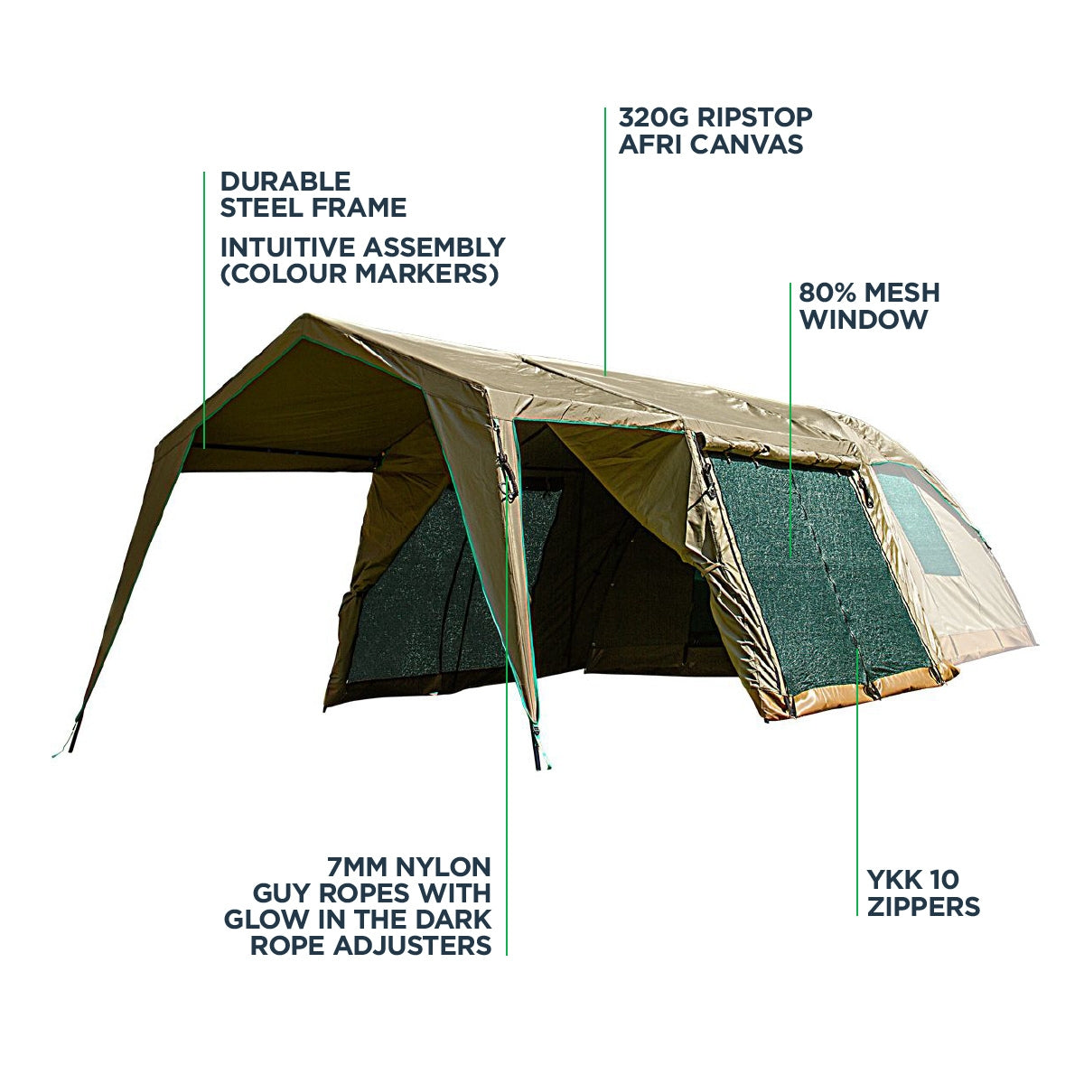 Kaufmann x afri canvas dome tent gazebo extension