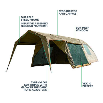 Kaufmann x afri canvas dome tent gazebo extension
