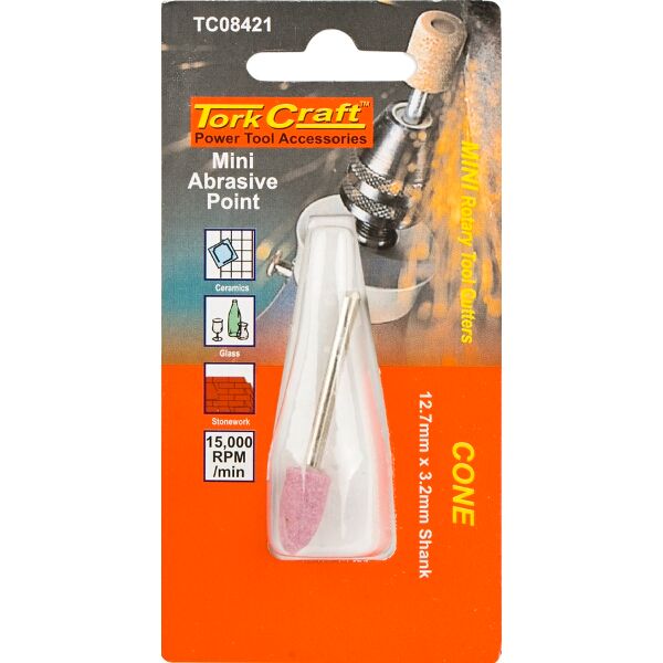Mini Abrasive Point 12.7Mm Cone 3.2Mm Shank