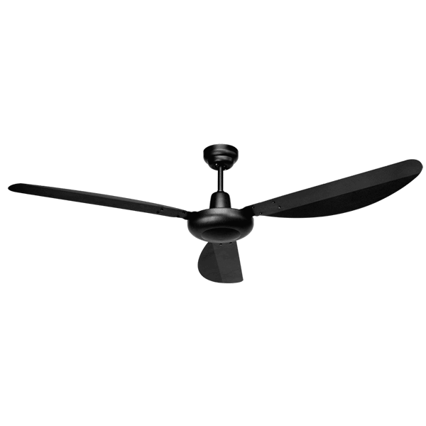 Zebbies Lighting Harrier Matt Black Ceiling Fan with Wall Control
