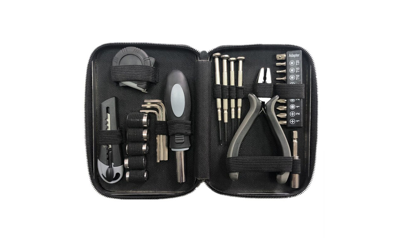 27-piece Hardware Tool Set with Iron Box